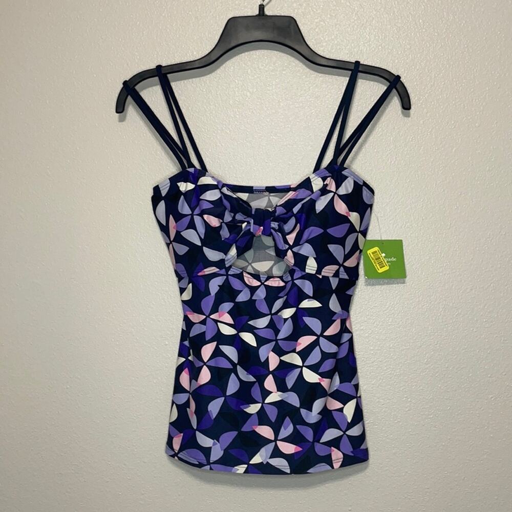 KATE SPADE Rich Navy Cruise Swim Top Size S NWT